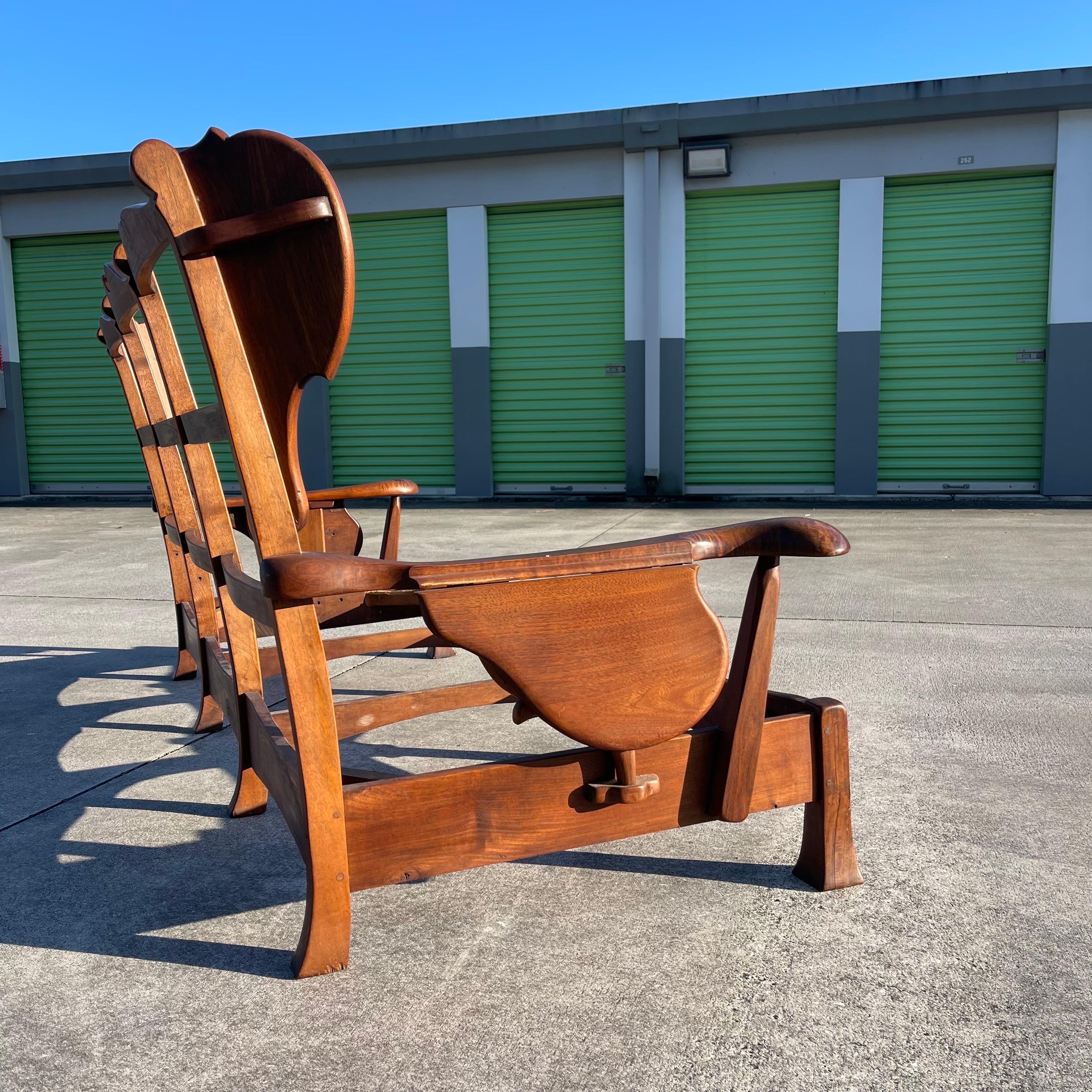 Amerikanisches Studio Craft Monterey Ranch Style Paddle Armlehne Holz-Sofa mit Leiterrückenlehne im Angebot 8