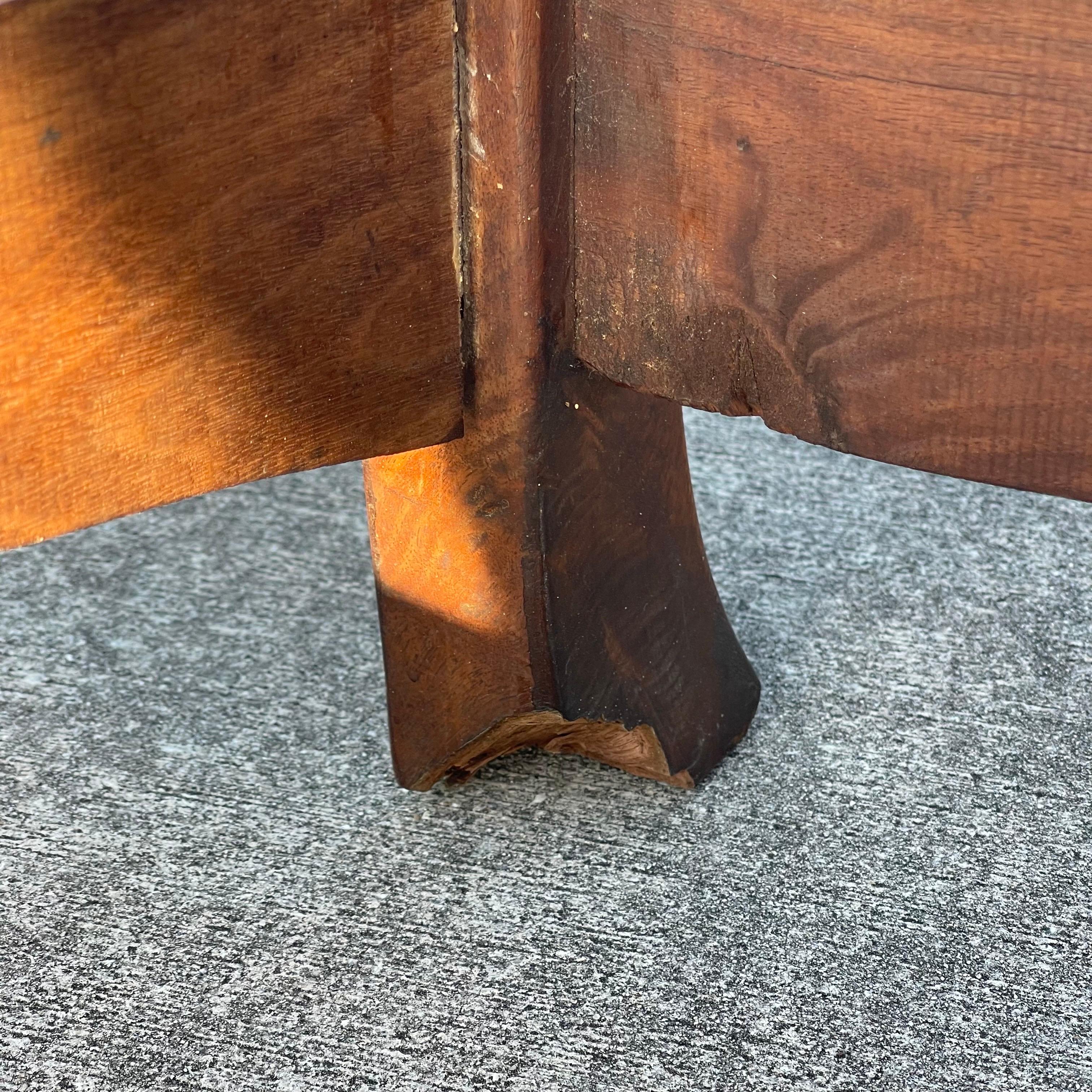 Amerikanisches Studio Craft Monterey Ranch Style Paddle Armlehne Holz-Sofa mit Leiterrückenlehne im Angebot 2