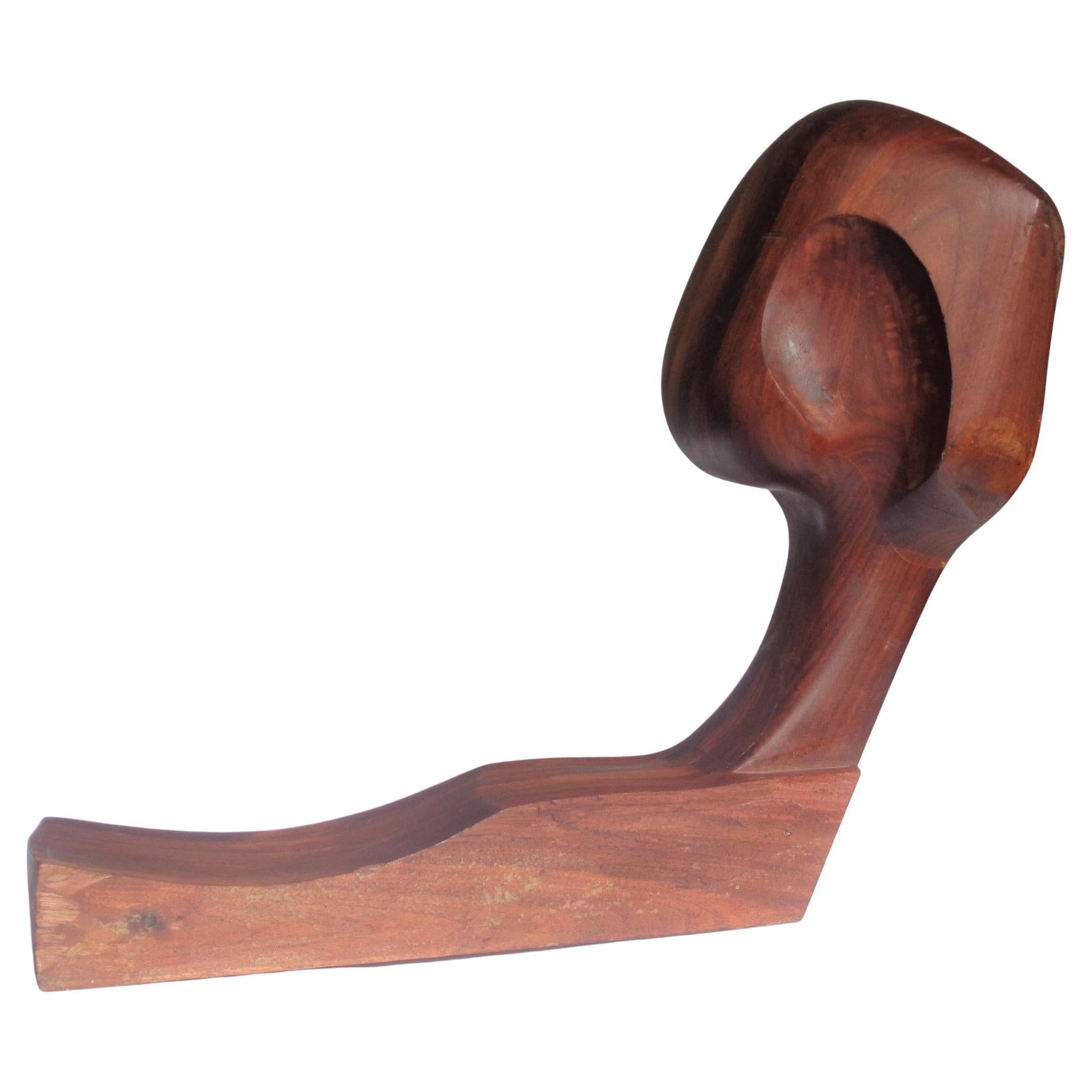 American Studio Craft Movement Abstract Sculpture Wood Bust, 1970-1980 For Sale 4