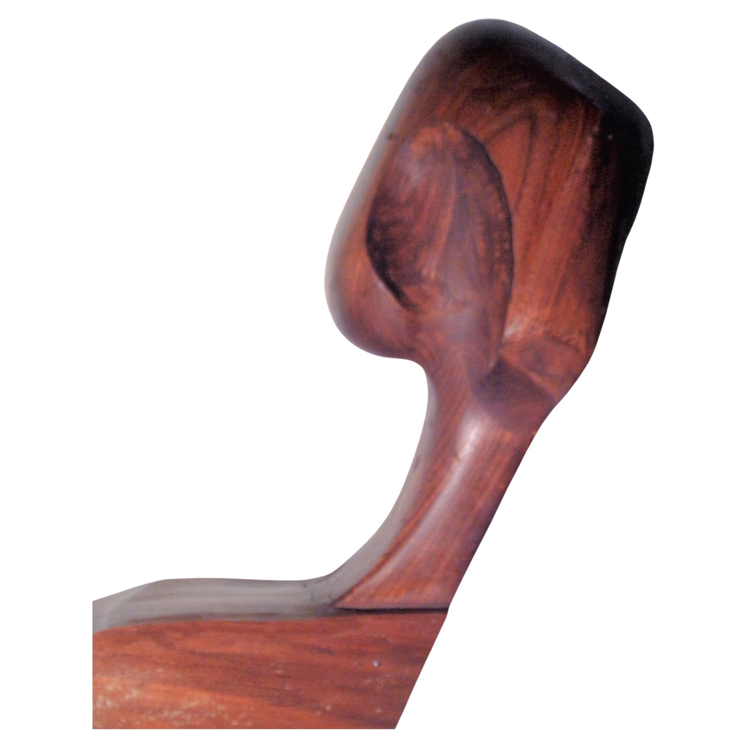 American Studio Craft Movement Abstract Sculpture Wood Bust, 1970-1980 For Sale 5