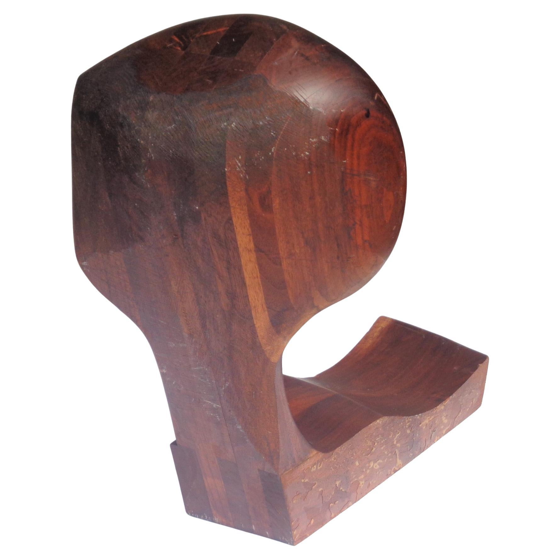 American Studio Craft Movement Abstract Sculpture Wood Bust, 1970-1980 For Sale 6