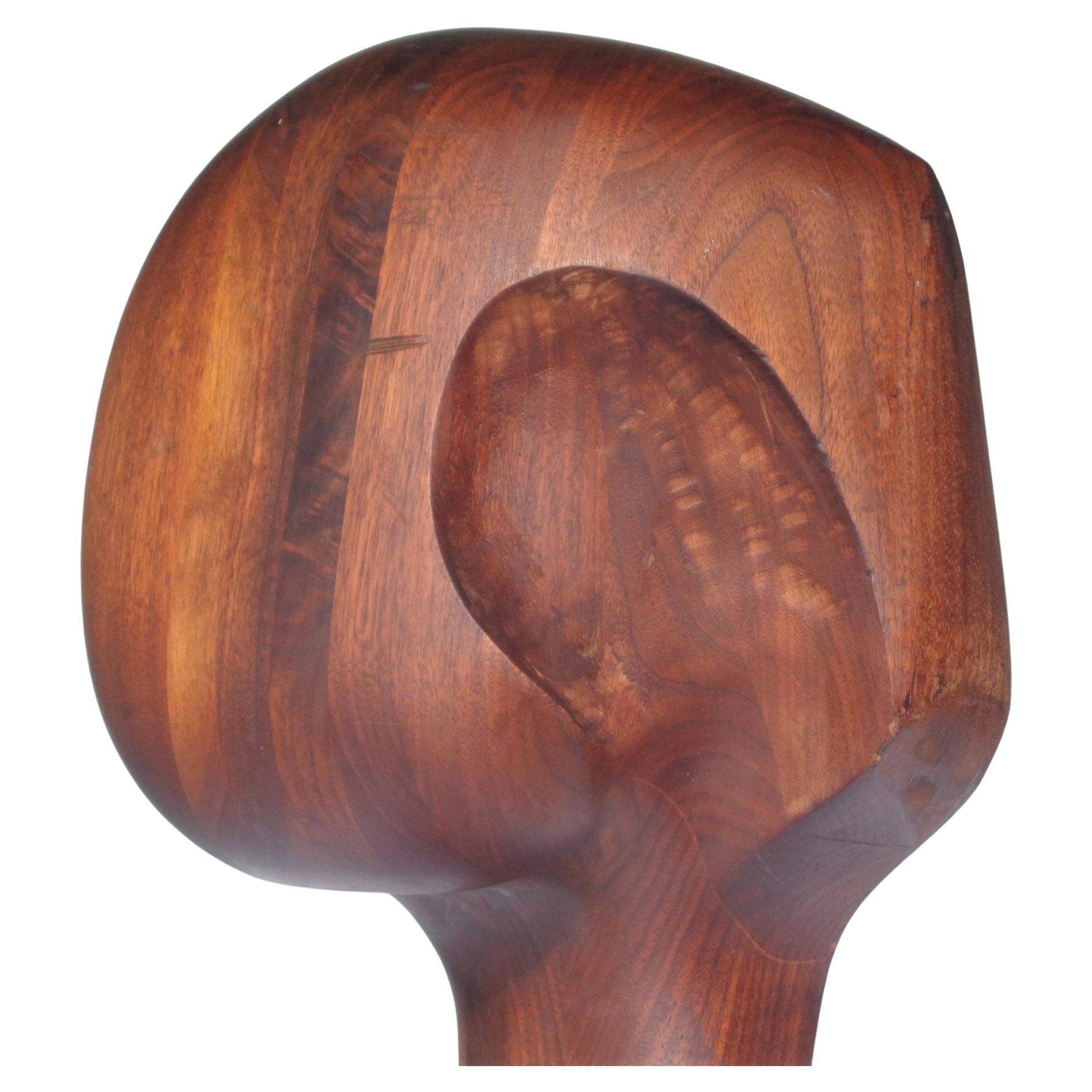 American Studio Craft Movement Abstract Sculpture Wood Bust, 1970-1980 For Sale 9