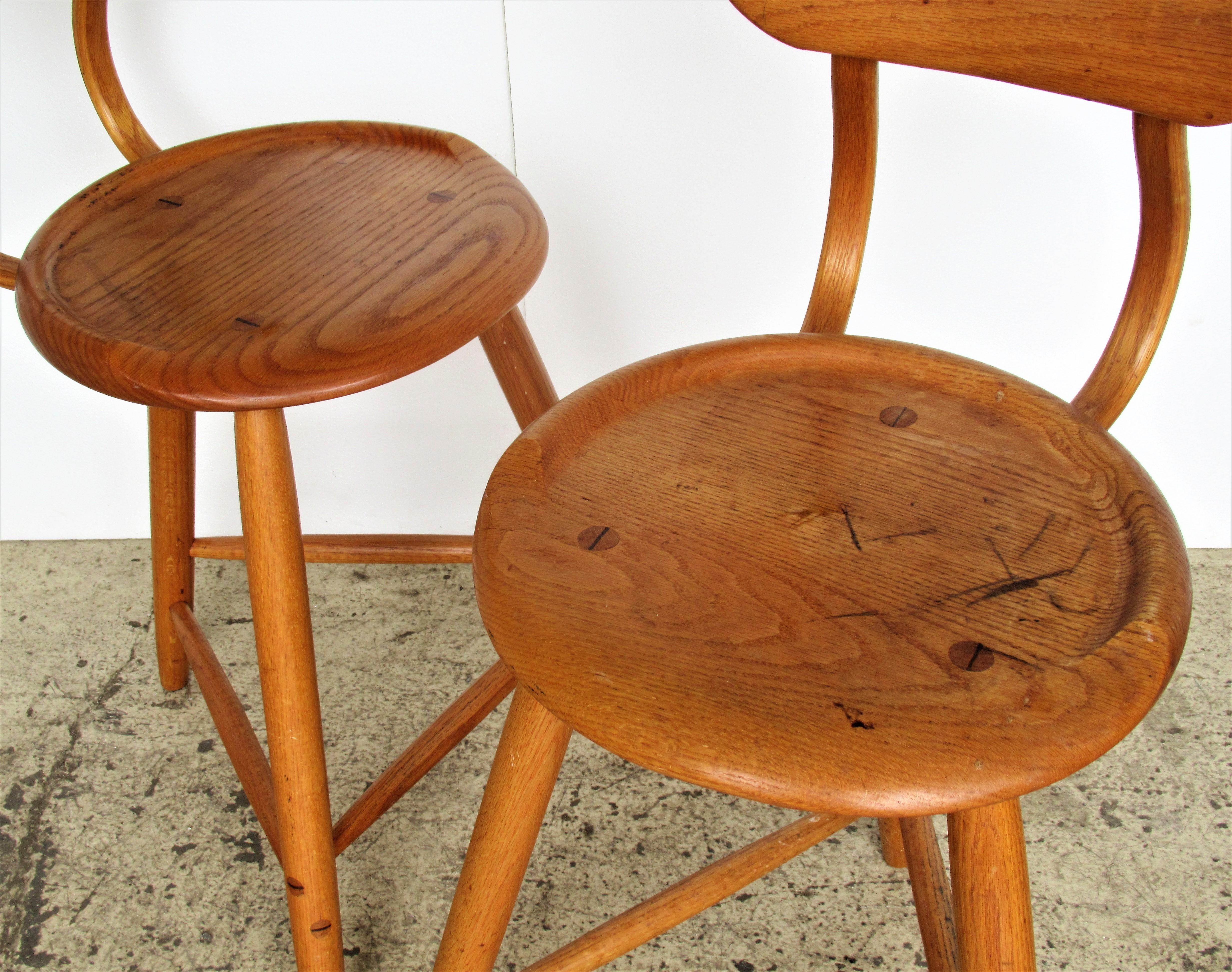 American Studio Craft Movement Stools and Table by Kai Pedersen, circa 1980 3