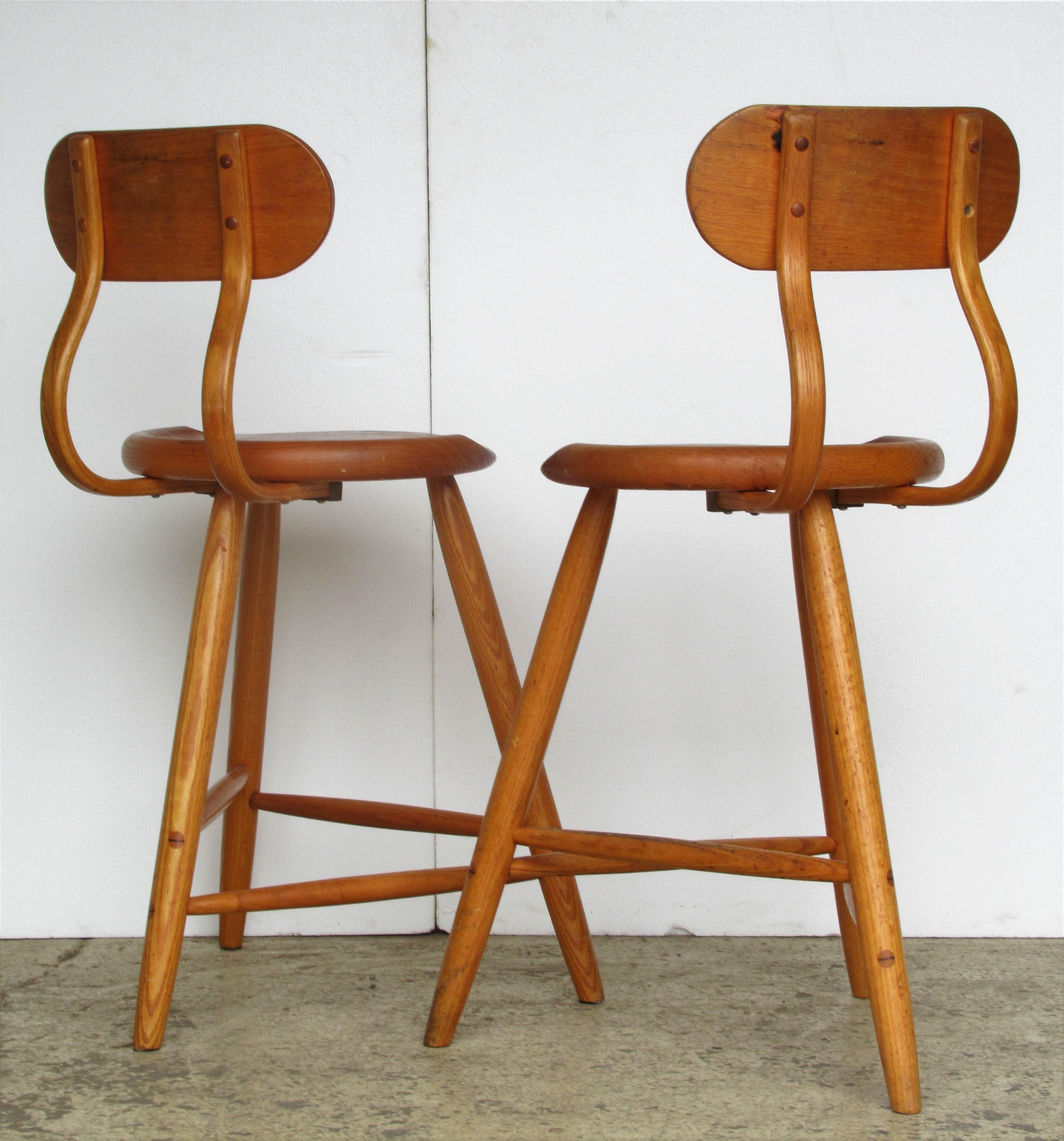 American Studio Craft Movement Stools and Table by Kai Pedersen, circa 1980 6