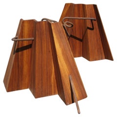 American Studio Craft Zebra Wood & Iron Table - Console / Desk / Dining