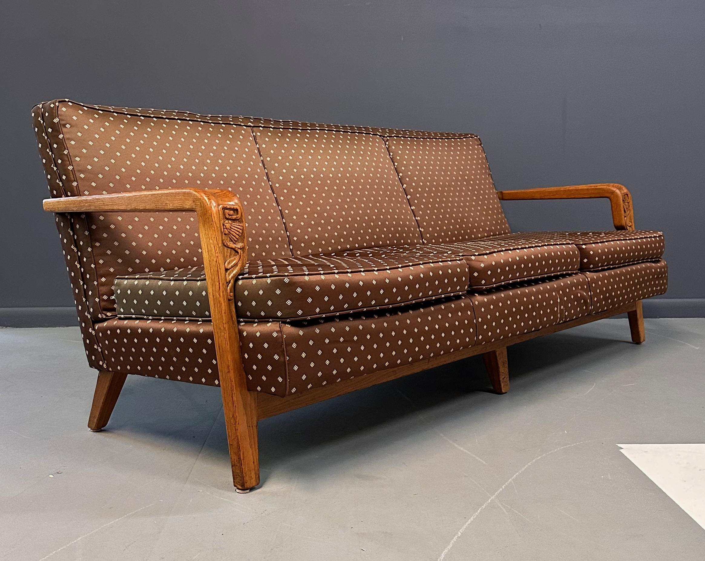 Jamestown Lounge Co. 1960s British Oak Sofa Mid Century Jack Van Der Molen For Sale 3