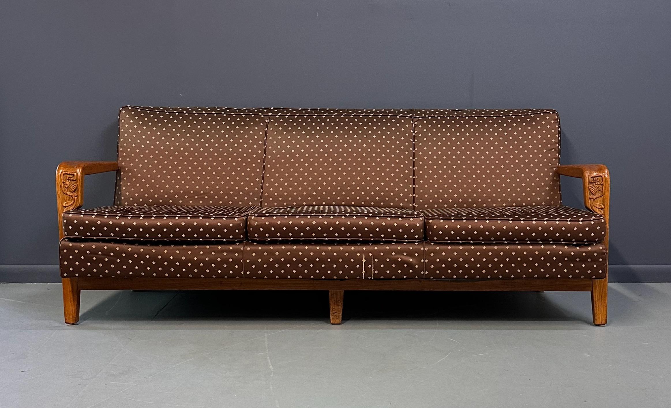 Jamestown Lounge Co. 1960 Sofá British Oak Mid Century Jack Van der Molen Moderno de mediados de siglo en venta