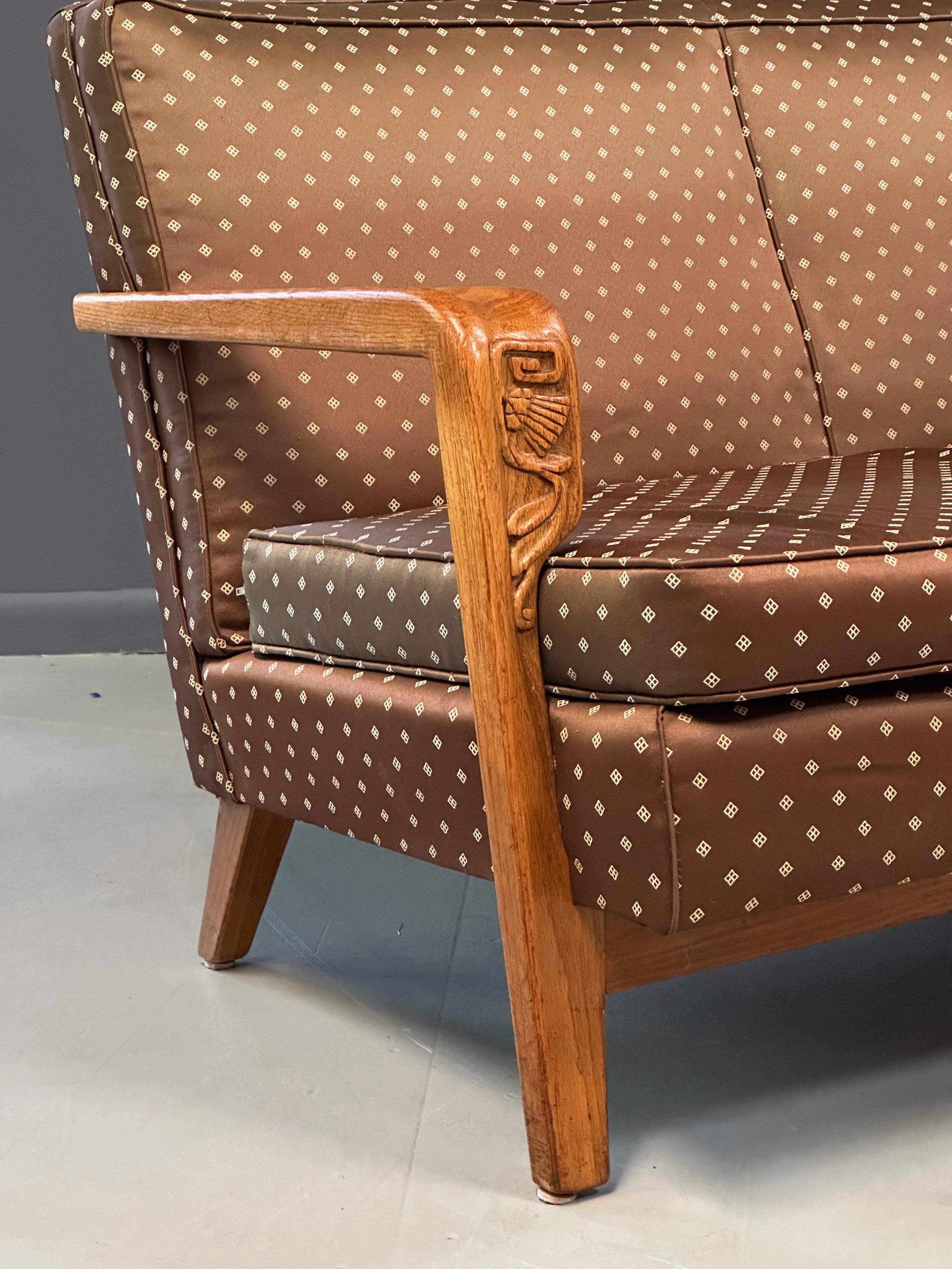 Jamestown Lounge Co. 1960 Sofá British Oak Mid Century Jack Van der Molen Roble en venta