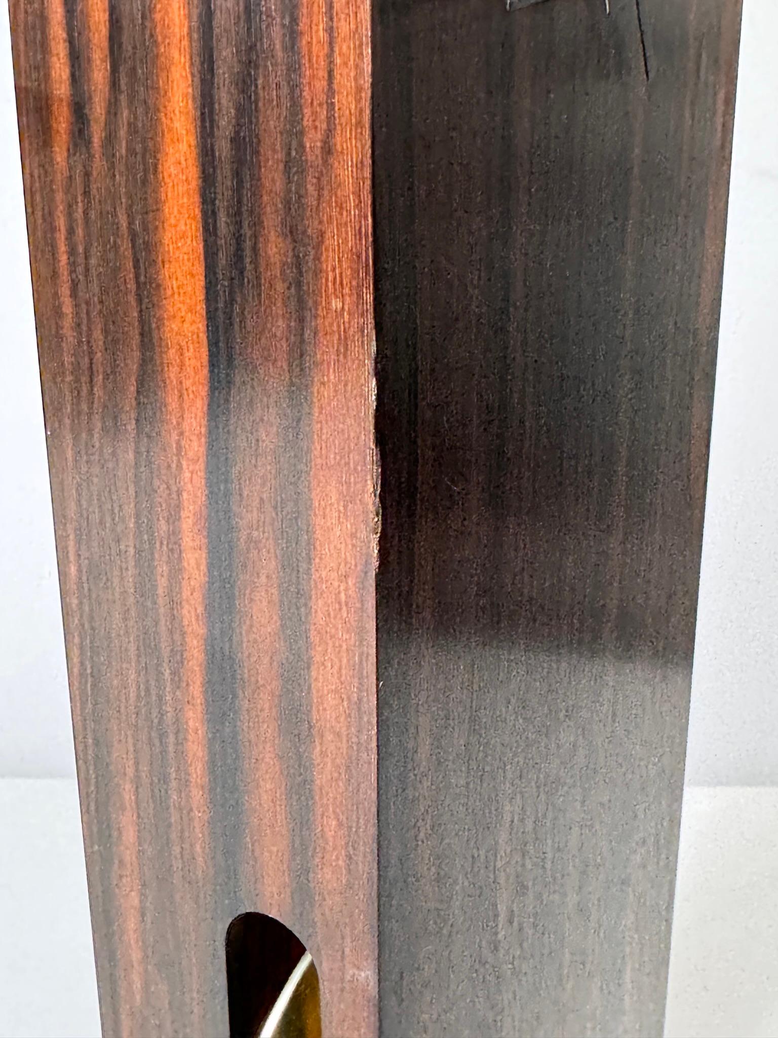 American Studio Craft Sculptural Ebony Tilt Pendulum Clock by Thomas Stender 3