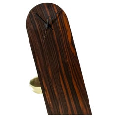 American Studio Craft Sculptural Ebony Tilt Pendulum Clock by Thomas Stender
