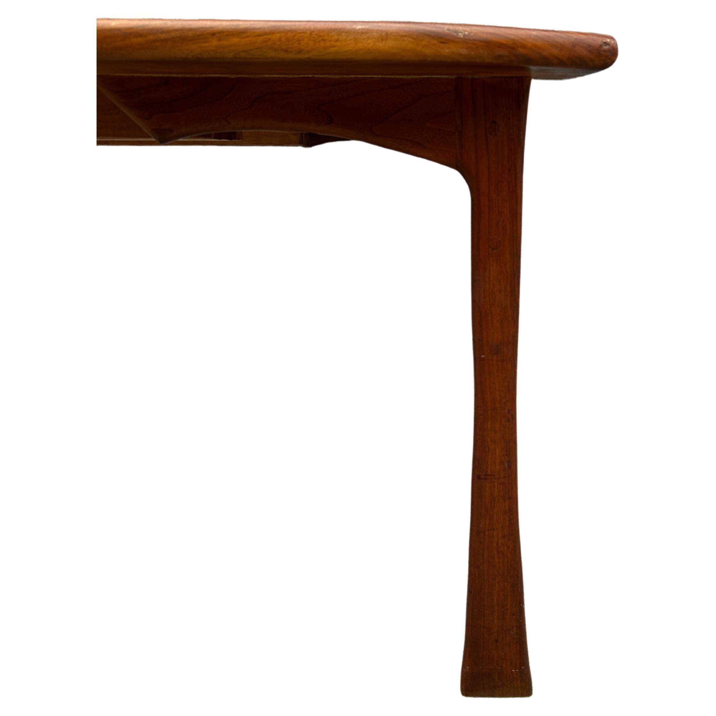 American Studio Craft solid Walnut Dining Table Style of Wharton Esherick For Sale 5