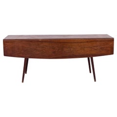 American Studio Craft Solid Walnut Drop Leaf Dining Table by Walker Weed