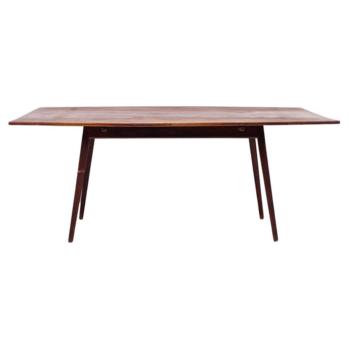 Woodwork American Studio Craft Solid Walnut Drop Leaf Dining Table by Walker Weed For Sale