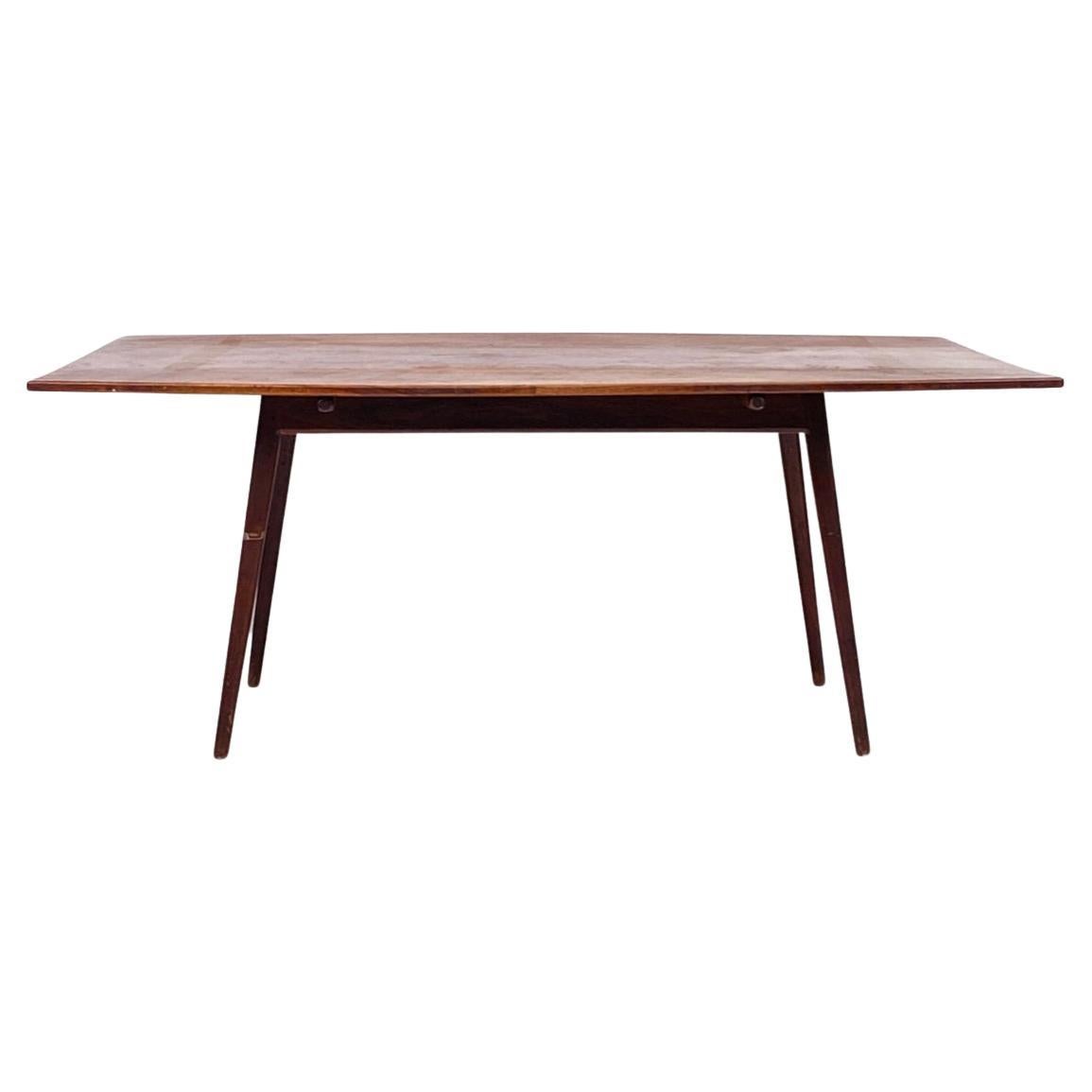 Mid-Century Modern American Studio Craft Solid Walnut Drop Leaf Dining Table by Walker Weed  For Sale