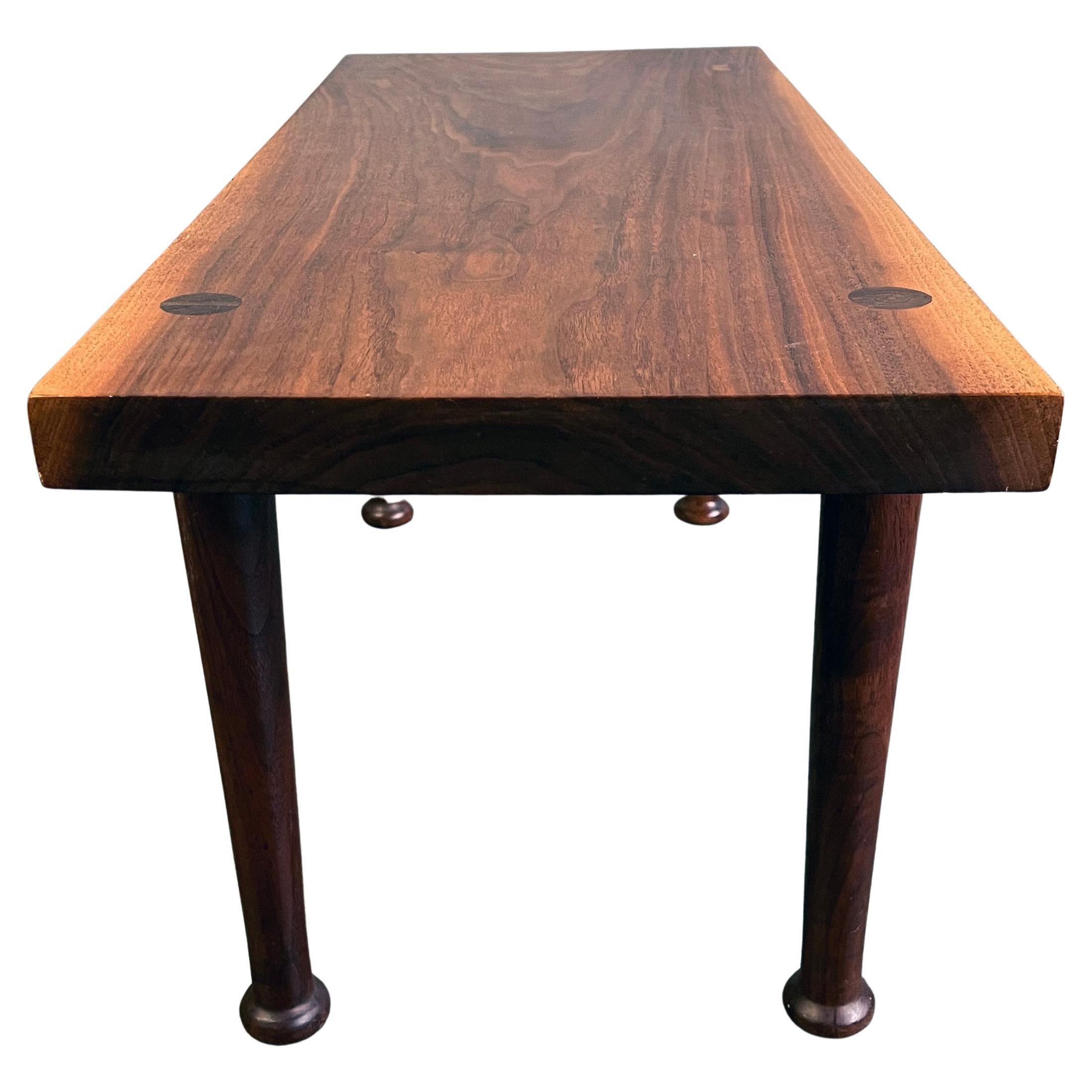 American Studio Craft Walnut Bench or Coffee Table Phillip Powell For Sale 3