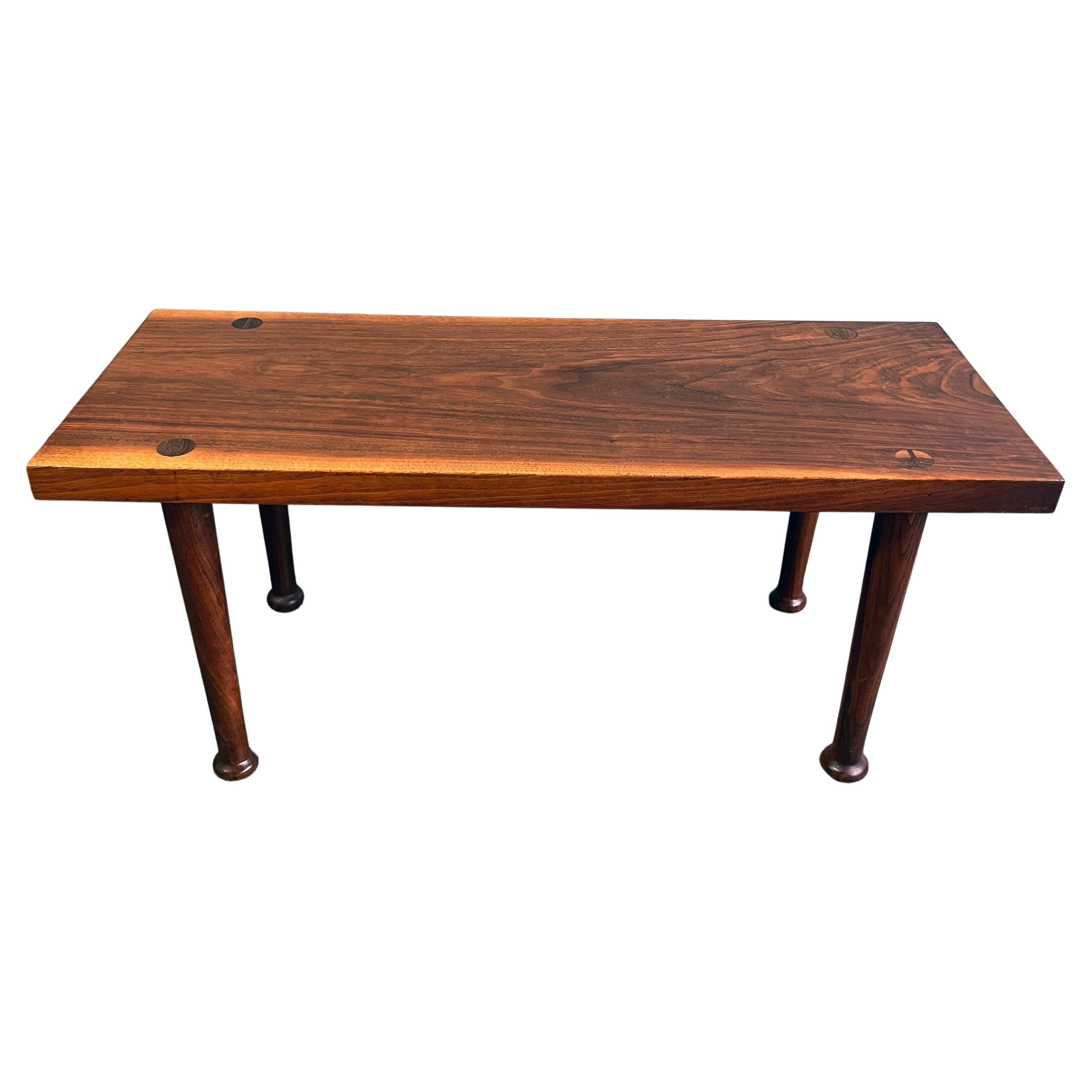 20th Century American Studio Craft Walnut Bench or Coffee Table Phillip Powell For Sale