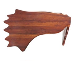 American Studio Craft Walnut Coffee Table Style of Wendell Castle circa 1970s