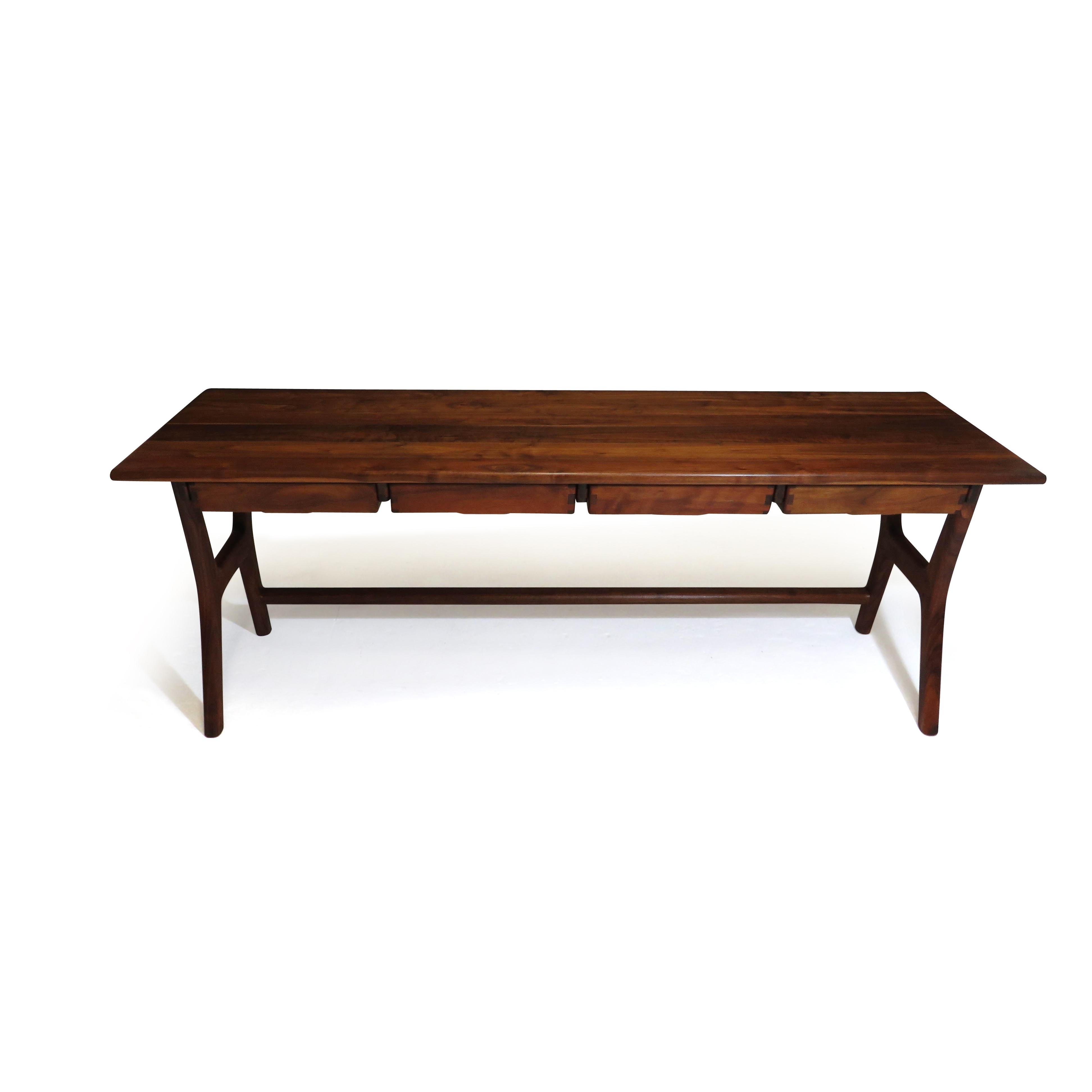 Oiled American Studio Craft Walnut & Koa Desk