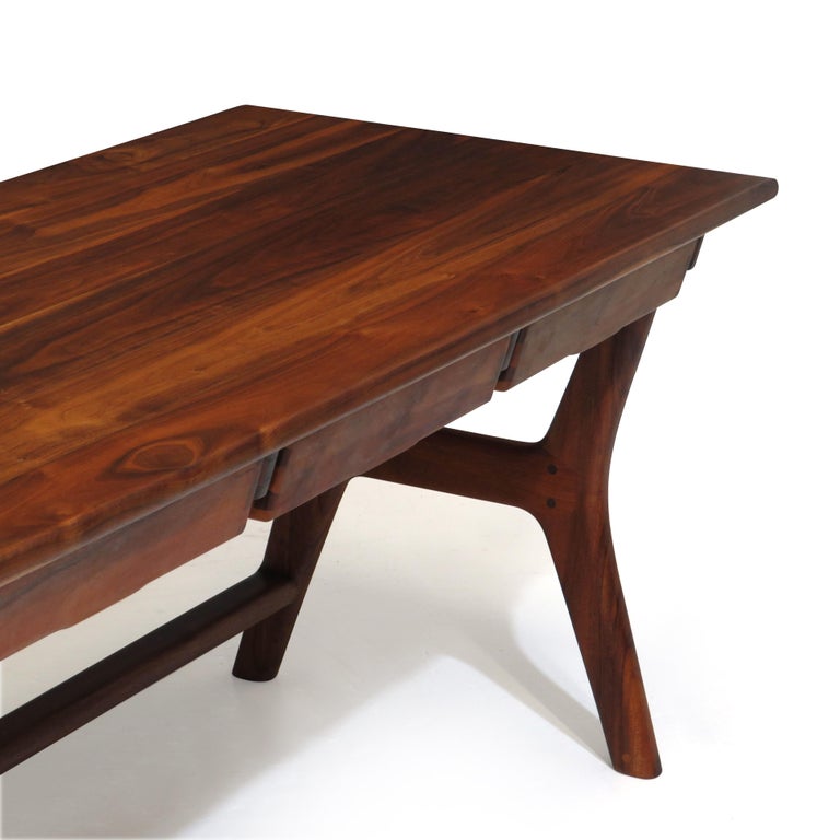 American Studio Craft Walnut and Koa Desk at 1stDibs