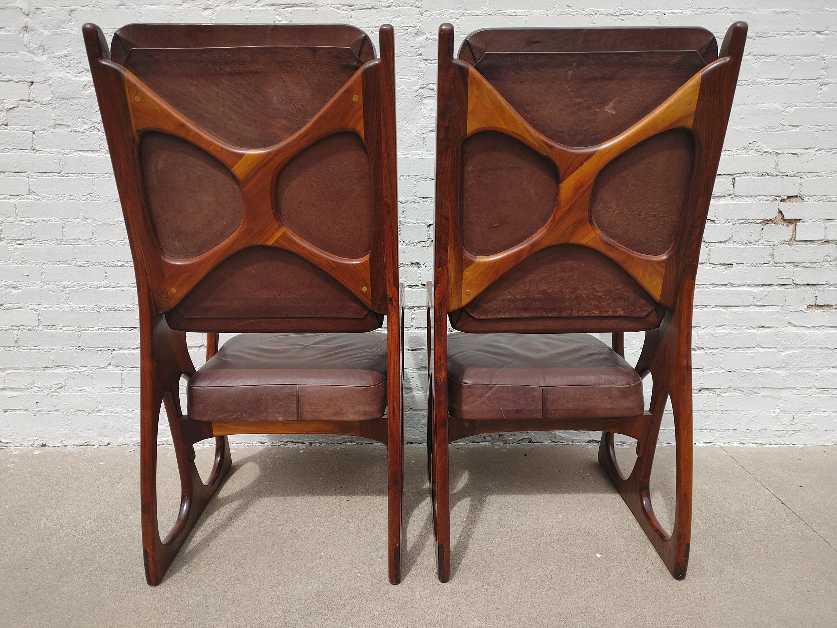 Late 20th Century American Studio Craft Wendell Castle Inspired Chairs For Sale