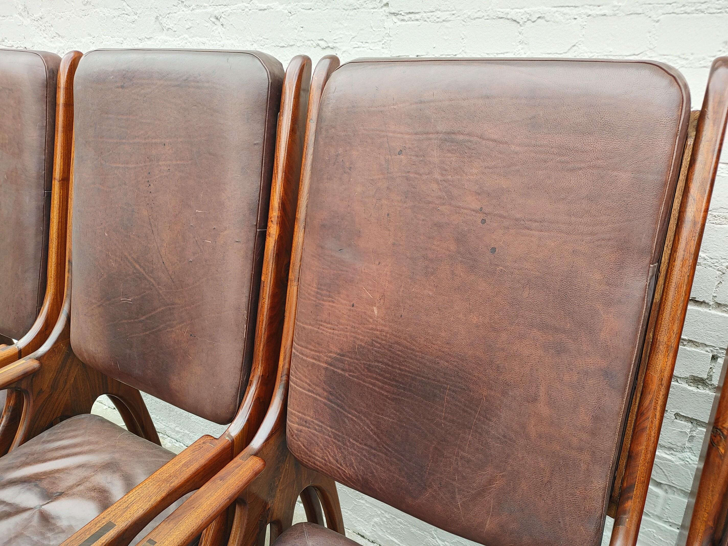 Leather American Studio Craft Wendell Castle Inspired Chairs For Sale