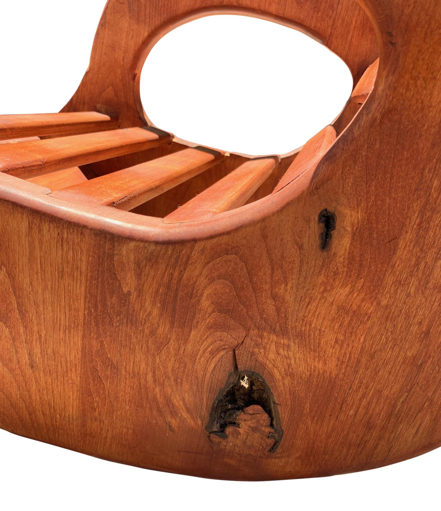20th Century American Studio Craft Wood Rocking Chair Mid-Century Modern