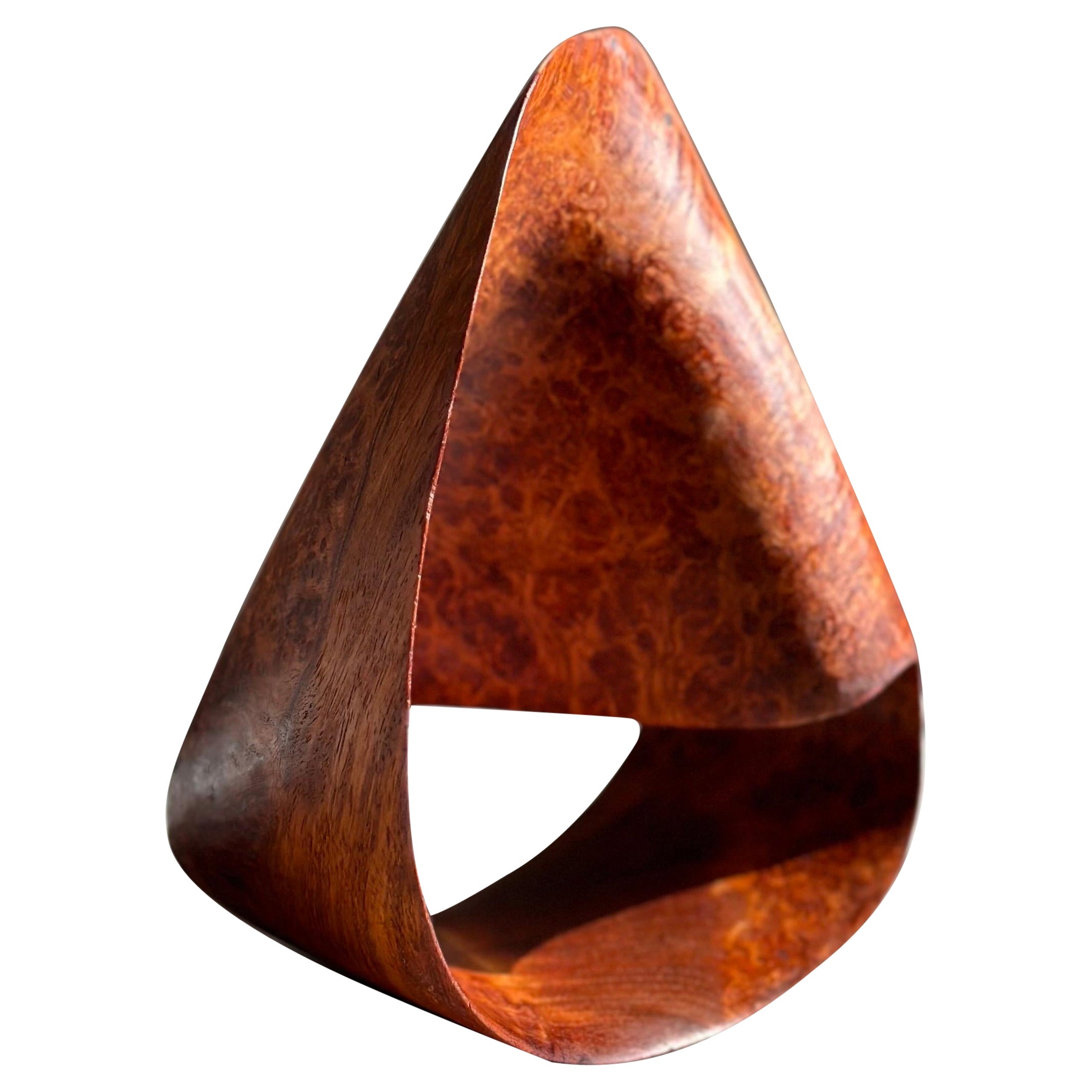 American Studio Craftsman Mobius Strip Sculpture in Maple Burlwood