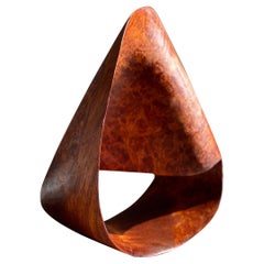 American Studio Craftsman Mobius Strip Sculpture in Maple Burlwood