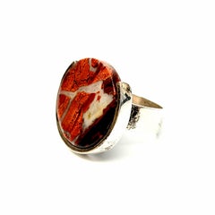 American Studio Fingem Modernist Red Jasper Ring