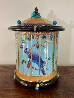 American Studio Handcrafted Decoupage Bird-Cage Box, 2006