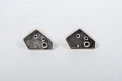 American Studio Jewelry Modernist Abstract Sterling Cufflinks
