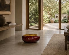 American Studio, Large Floor Pot, Red Ceramic Glaze, USA, 1970s