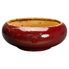American Studio, Large Floor Pot, Red Ceramic Glaze, USA, 1970s