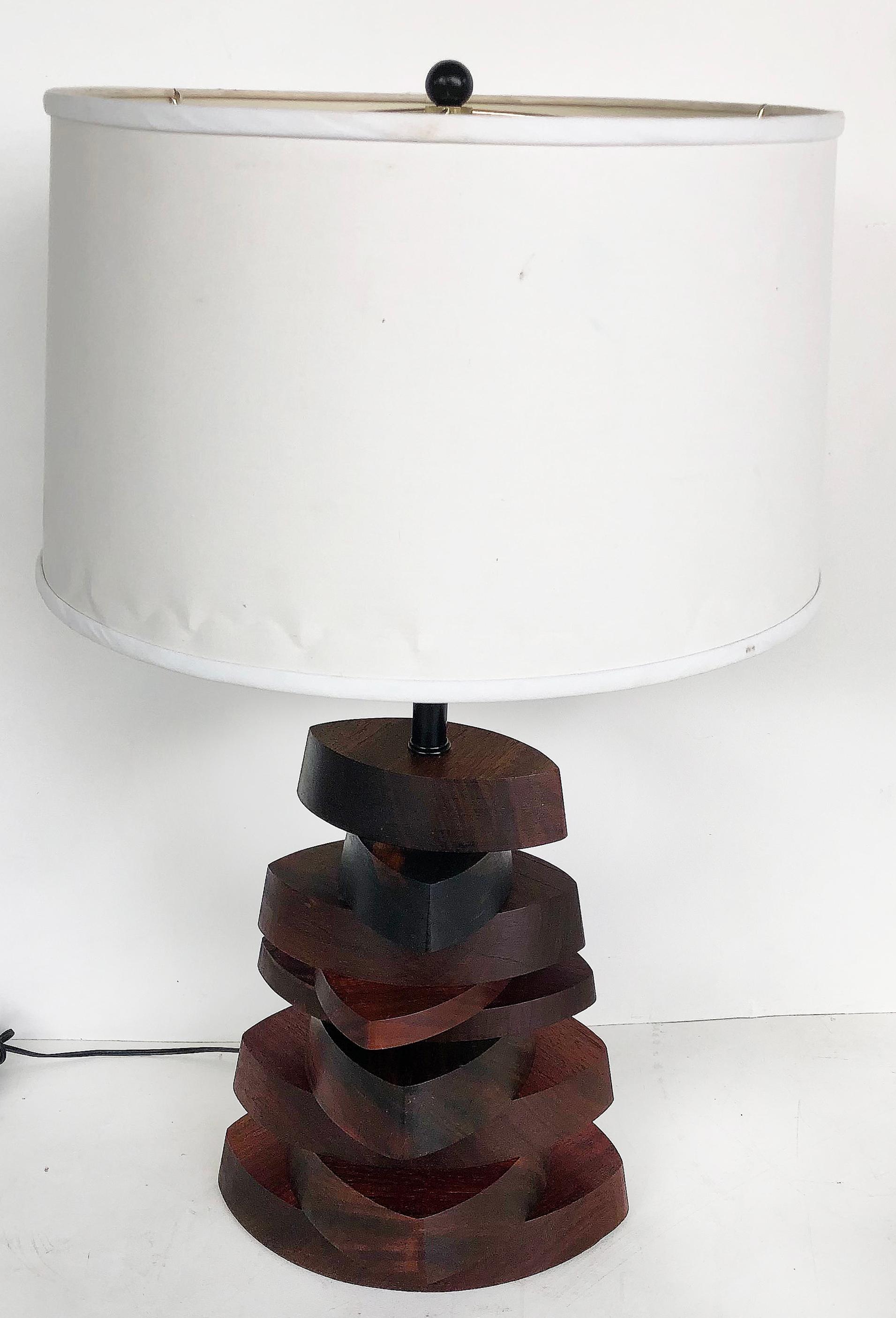 American Studio Mechanical Wood Specimen Table Lamp, Mid-Late 20th Century For Sale 4