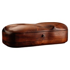 American Studio Movement Large Sculptural Jewelry Chest in Walnut