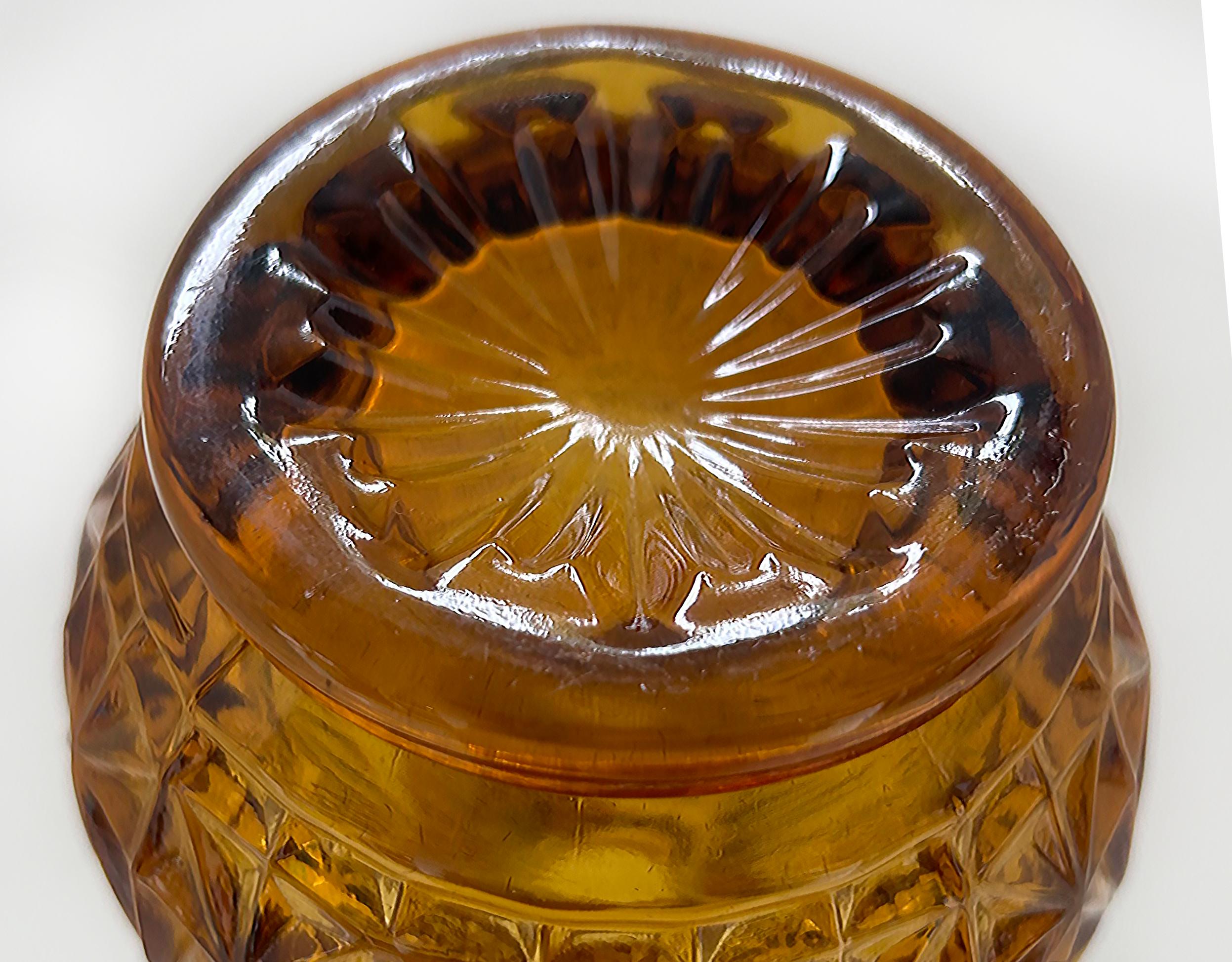American Swung Glass Clear to Amber Tall Glass Vase, 1960s from New York Estate 6