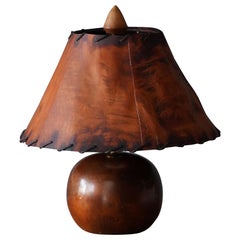 American, Table Lamp, Myrtlewood, Burlwood, America, 1950s