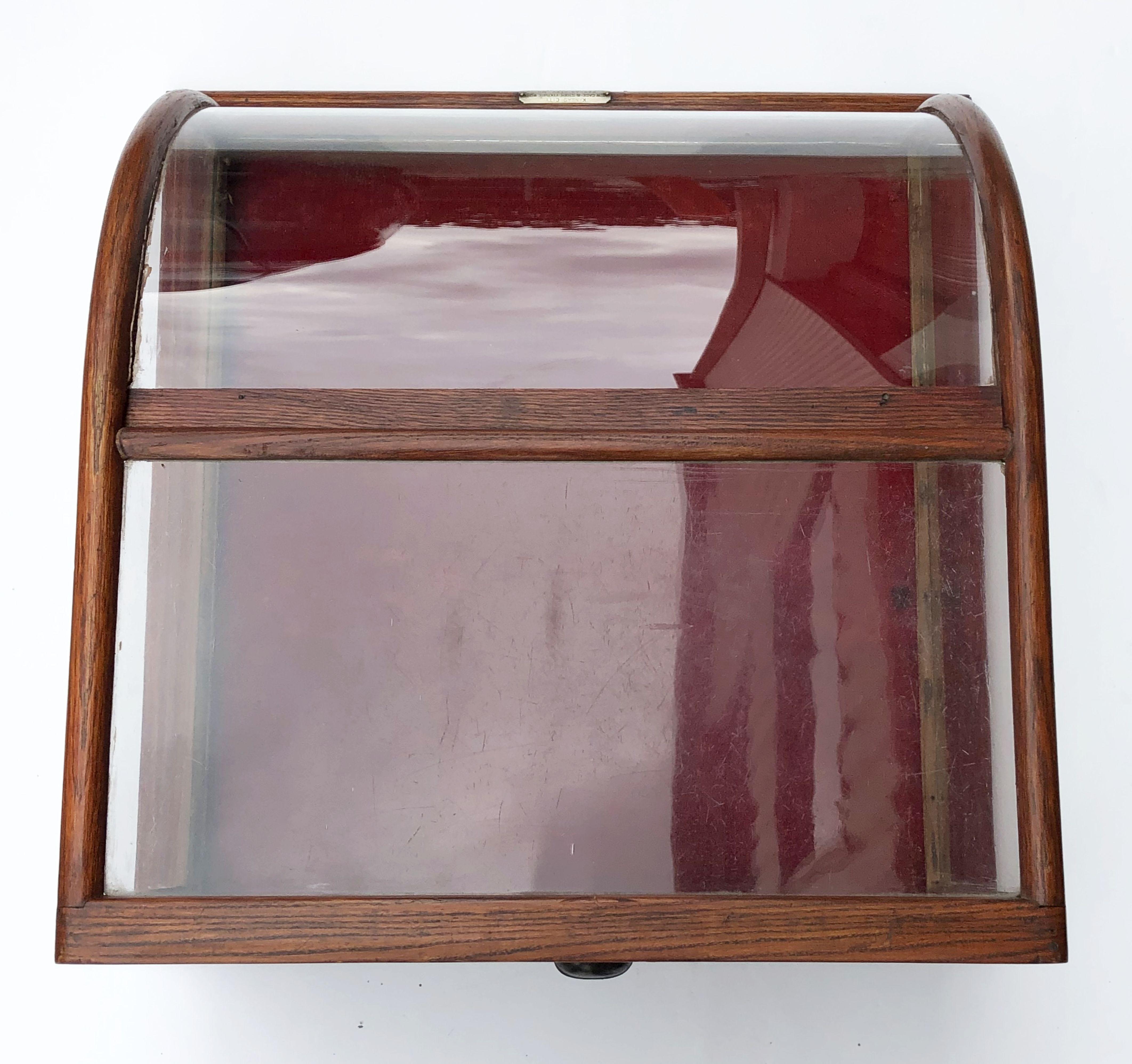 Metal American Table Top Display Case or Vitrine