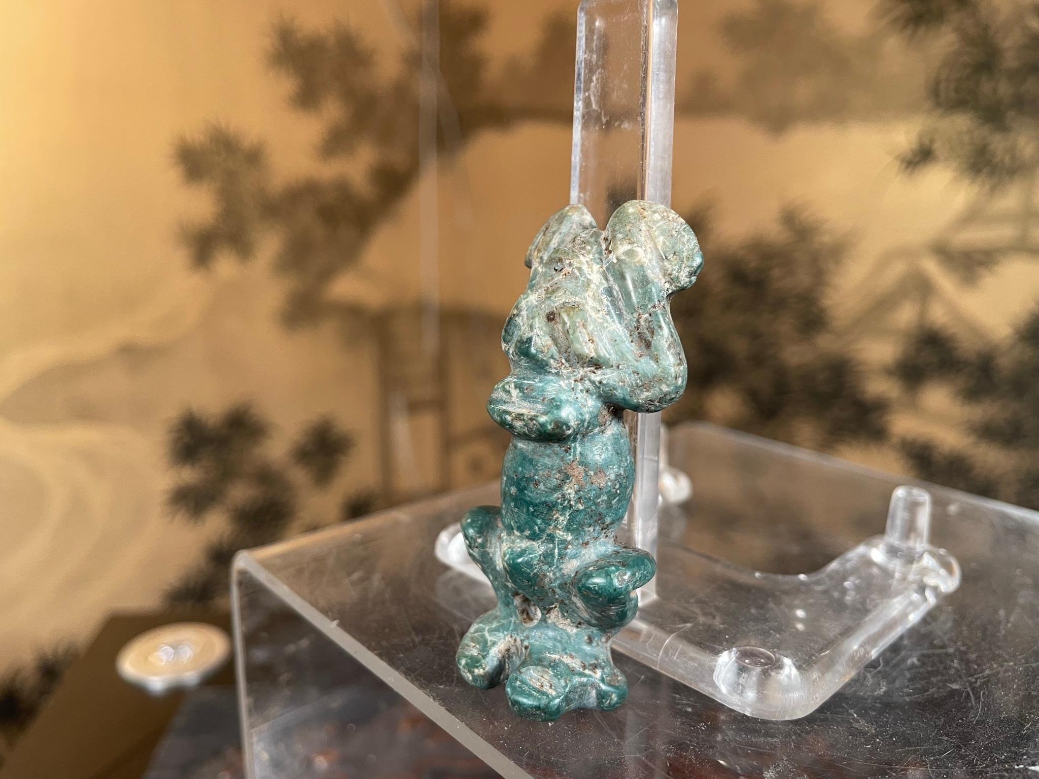 American Taino Encrusted Blue Jade Fertility Figure 2
