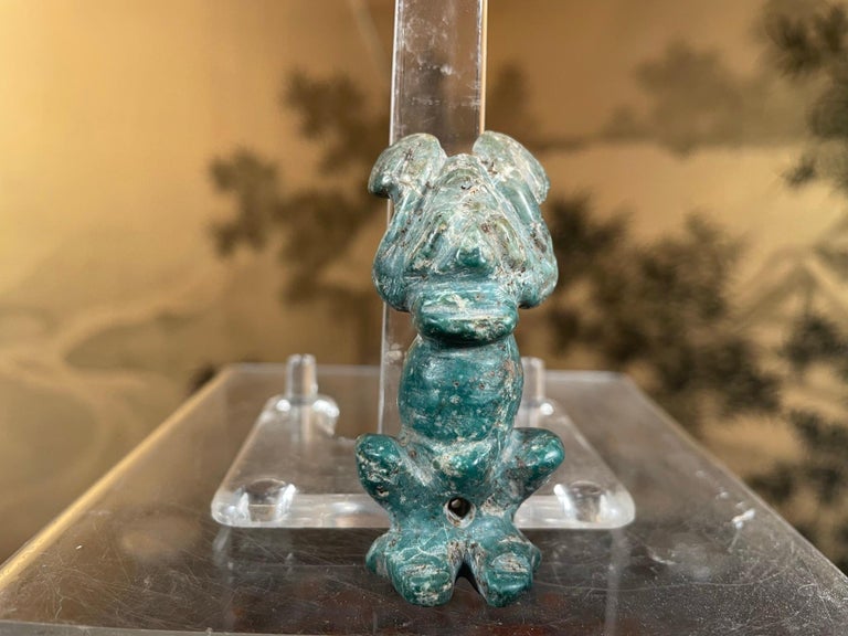 American Taino Encrusted Blue Jade Fertility Figure For Sale at 1stDibs