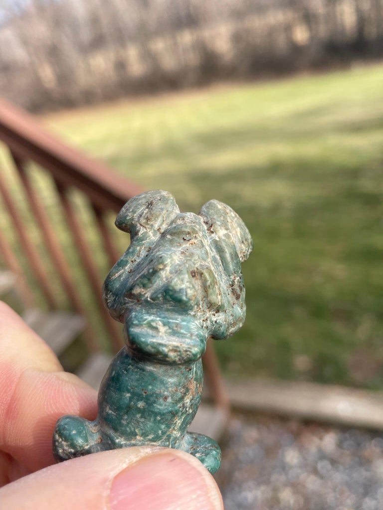 American Taino Encrusted Blue Jade Fertility Figure For Sale at 1stDibs