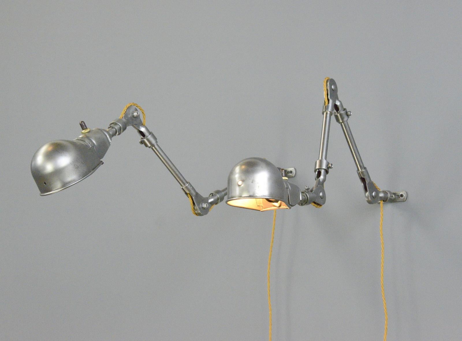 Industrial American Task Lamps By Fostoria Circa 1940s