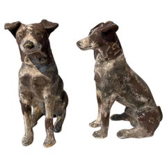 American Terra Cotta Dogs Pair