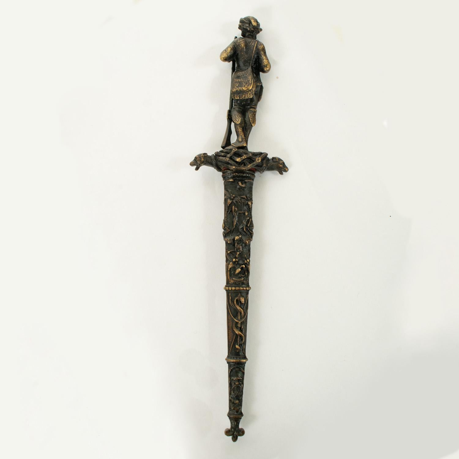 19th Century AMERICAN THEMED Romantic Dagger - early to mid 19th century - Spanish For Sale