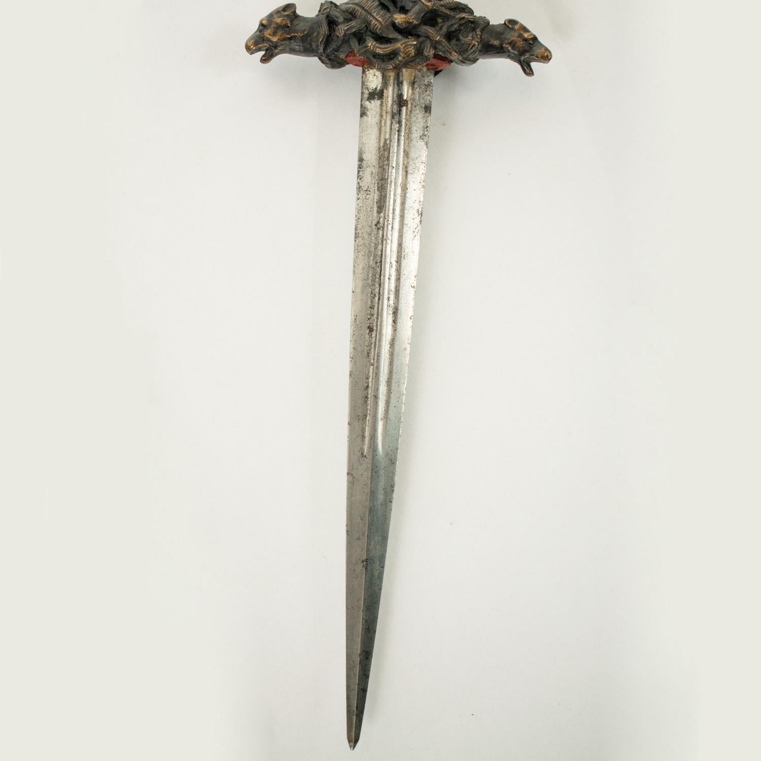 AMERICAN THEMED Romantic Dagger - early to mid 19th century - Spanish For Sale 2