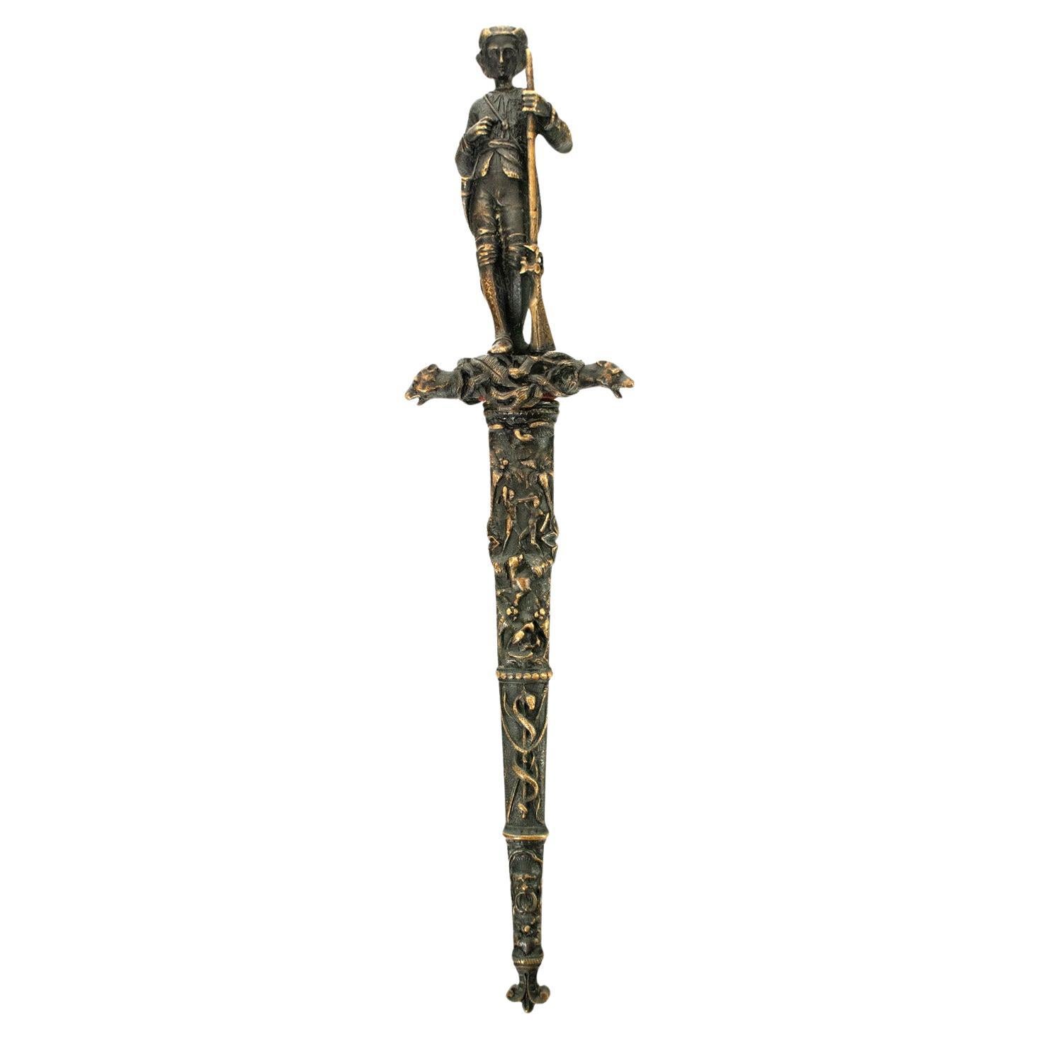 AMERICAN THEMED Romantic Dagger - early to mid 19th century - Spanish For Sale