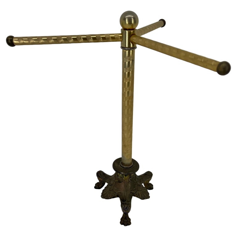 American Three Armed Brass and Bronze Jewelry Stand For Sale at 1stDibs