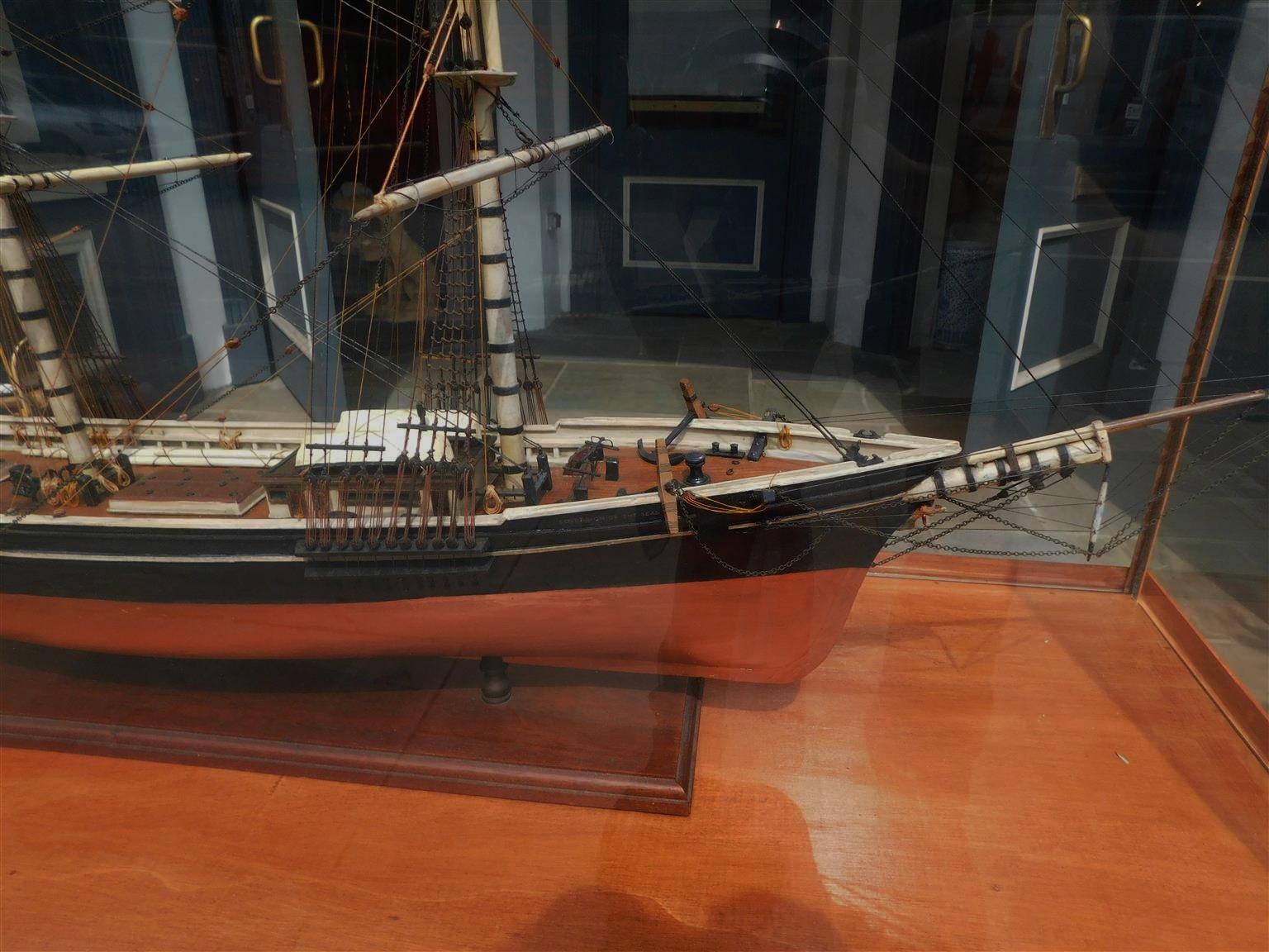 American Three Masted Clipper Ship Model Sovereign of the Seas Under Glass, 20th For Sale 3