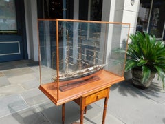 American Three Masted Clipper Ship Model Sovereign of the Seas Under Glass, 20th