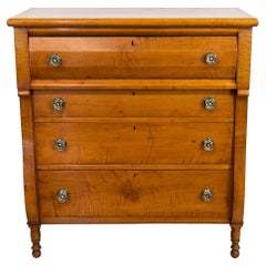 Antique American Tiger Maple Chest